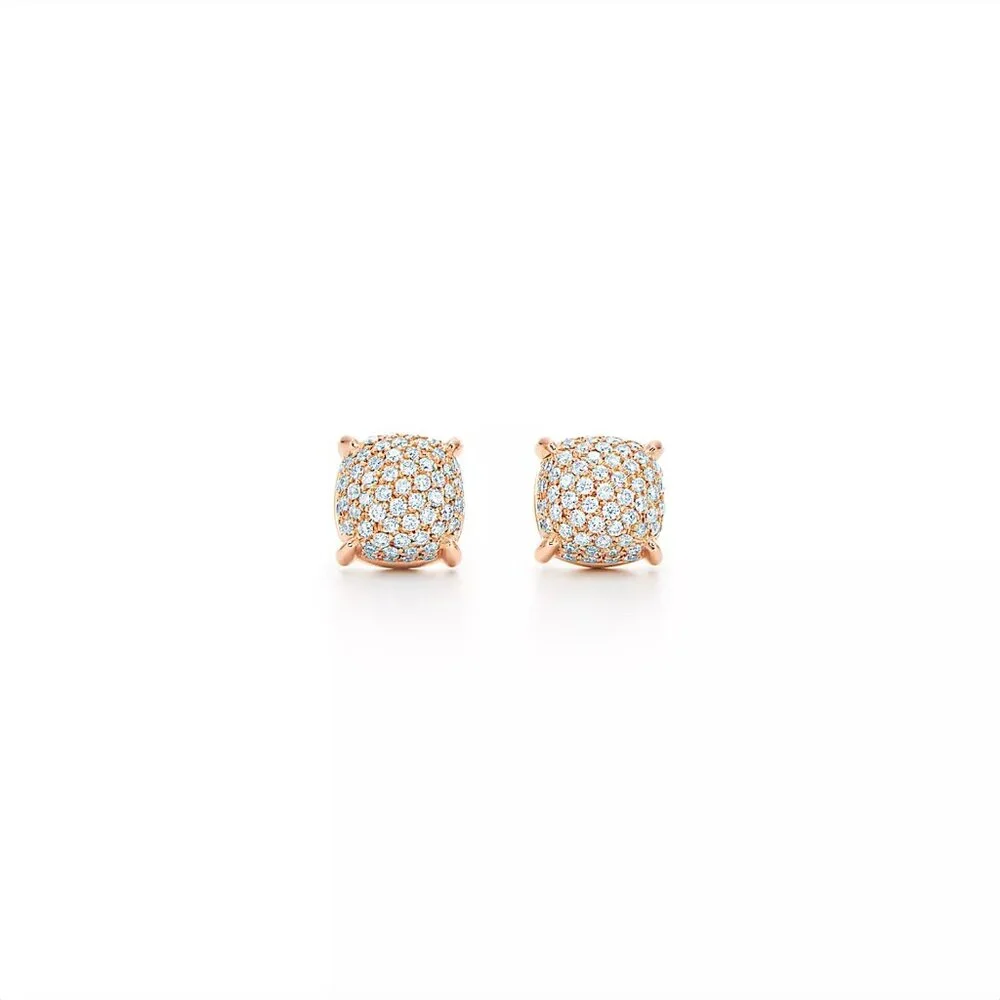 Tiffany & Co. Paloma Sugar Stacks 18K 0.50 CTW Pavé Diamond Stud Earrings